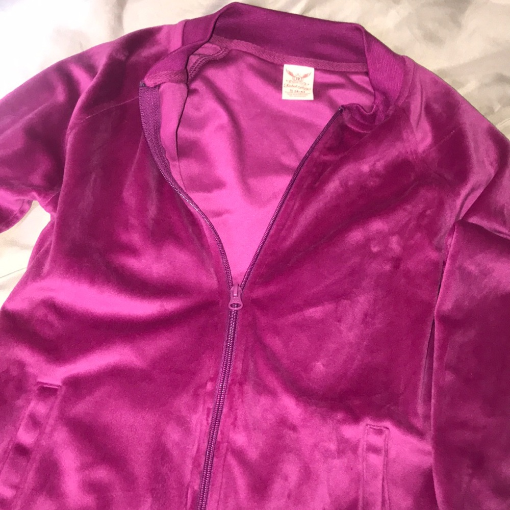 purple polyester sweater
